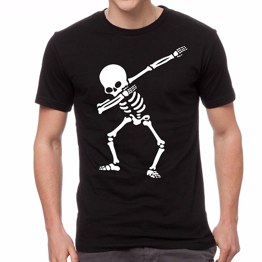 maglietta dab skeleton nera